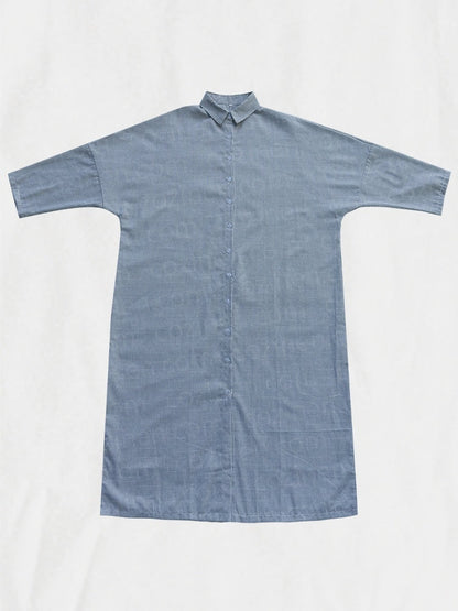 【Relaxed】Striped Cardigan Loose Large Size Irregular Dress