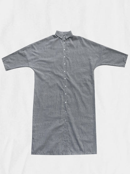 【Relaxed】Striped Cardigan Loose Large Size Irregular Dress