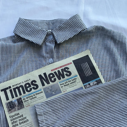 【Relaxed】Striped Cardigan Loose Large Size Irregular Dress