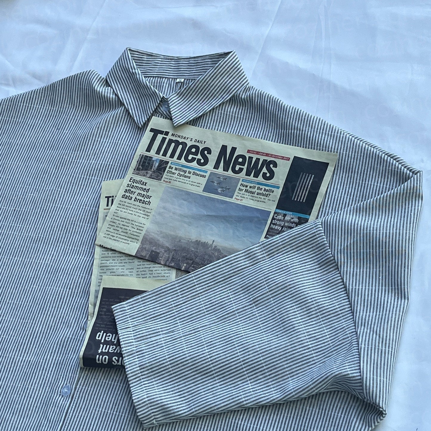 【Relaxed】Striped Cardigan Loose Large Size Irregular Dress