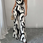 💥Fashion Color-Blocking Halter Jumpsuit