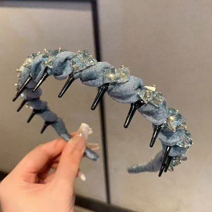 Rhinestone Headband with Teeth for Women