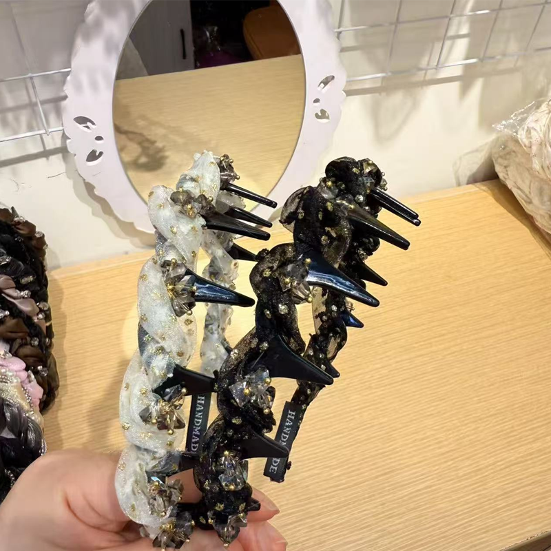 Rhinestone Headband with Teeth for Women