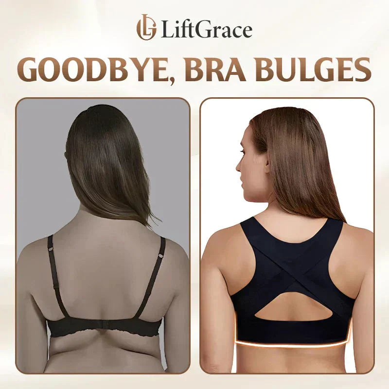 ⚡Front Closure Cross-Back Wireless Posture Bra