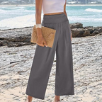 🌸Women's Casual High-Waisted Straight-Leg Cropped Pants