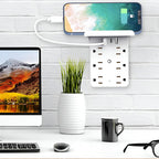 Compact Multi-Outlet Power Strip with USB