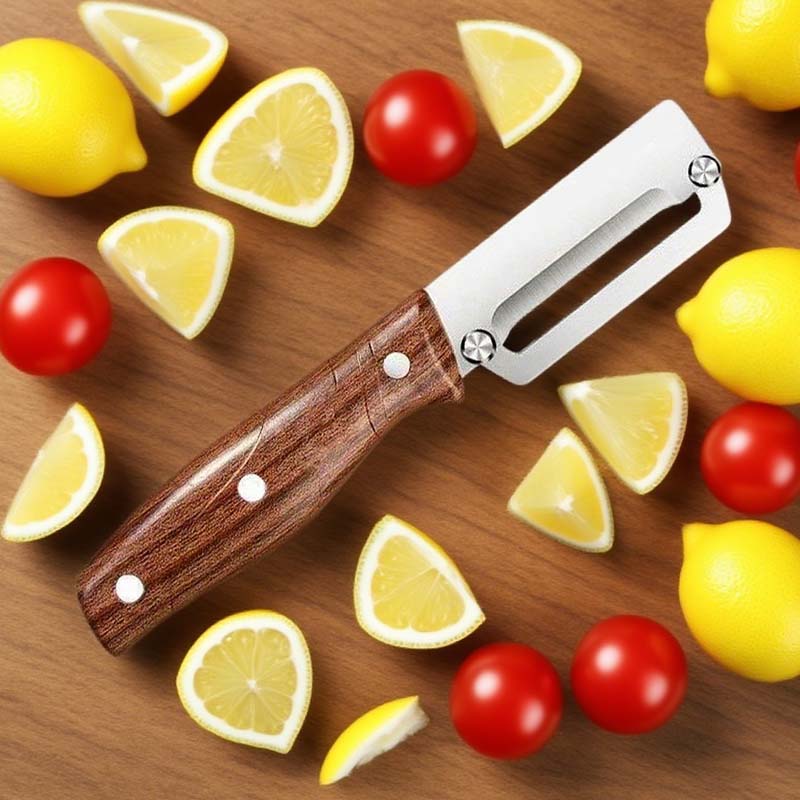 💎 MULTI-FUNCTIONAL PEELERS! 💎 Razor-Sharp Steel & Ergonomic Wood Handle for Effortless Peeling