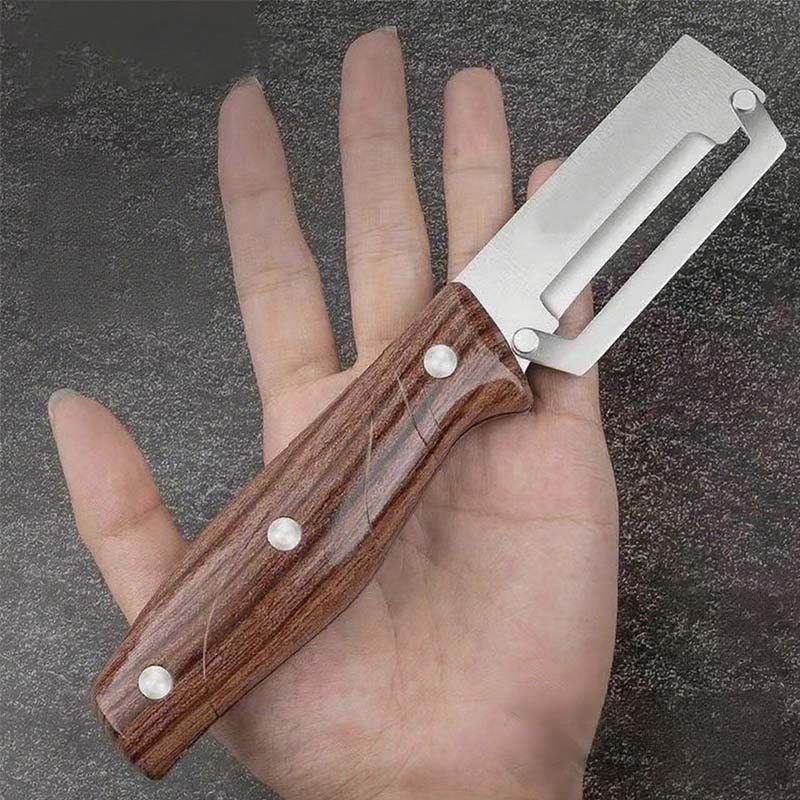 💎 MULTI-FUNCTIONAL PEELERS! 💎 Razor-Sharp Steel & Ergonomic Wood Handle for Effortless Peeling