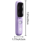 Cordless Hair Straightener Brush with LED Display