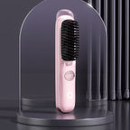 Cordless Hair Straightener Brush with LED Display