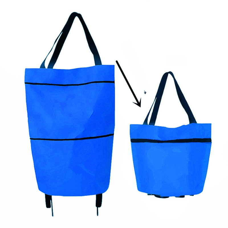 🔥2-in-1 Foldable Shopping Cart