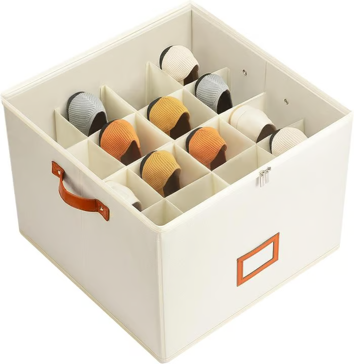 👟 Fabric Shoe Organizer Storage Box – Foldable Design, Large Capacity, Dustproof & Breathable, Space-Saving for Closet & Bedroom 🧺