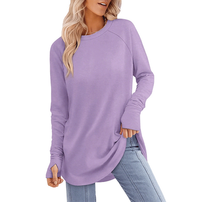 🍂🔥Women's Casual Long Sleeve Round Neck Top
