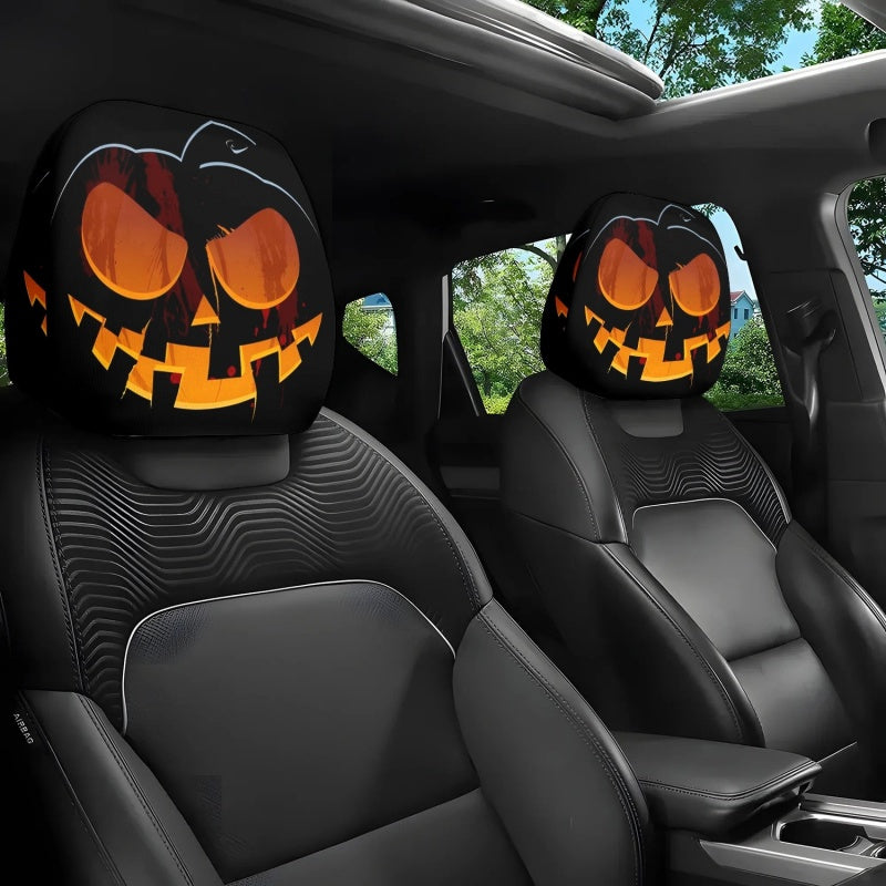 😆 Funny Cartoon Car Headrest Covers – 2PCS Universal Fit 🚗