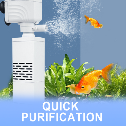 Fish Tank 3-in-1 Filter - Filtration, Oxygenation & Water Pumping