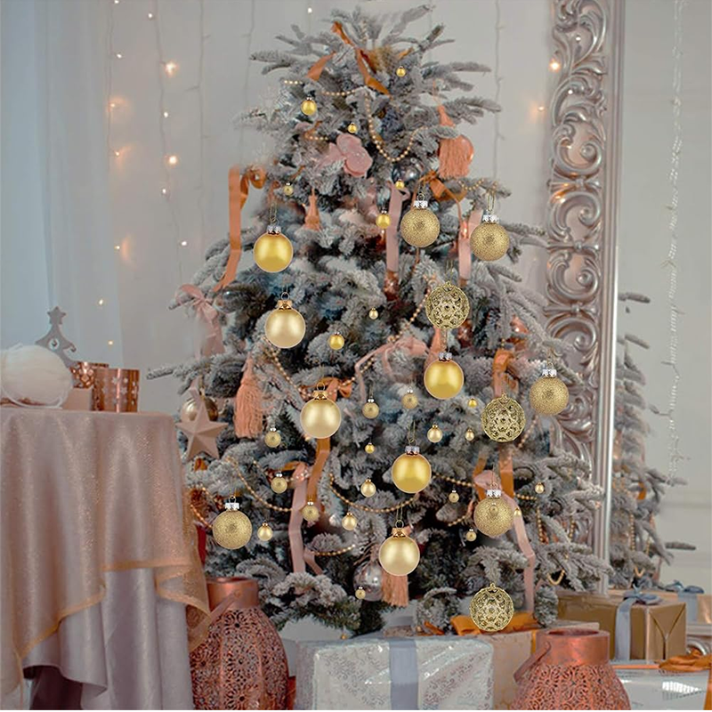 101PCS Christmas Tree Baubles Ornament Set