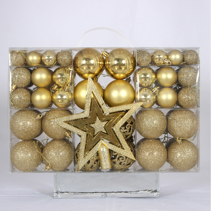 101PCS Christmas Tree Baubles Ornament Set