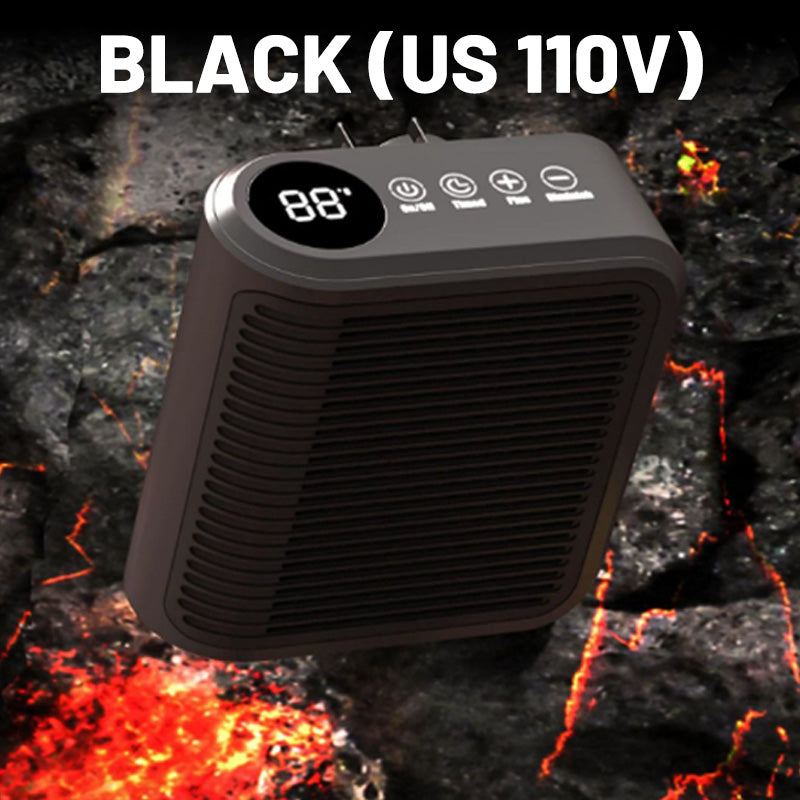 800W Wall Outlet Space Heater - Adjustable Thermostat with 4 Timer Settings & Overheat Protection for Office/Bedroom 🕒🌡️