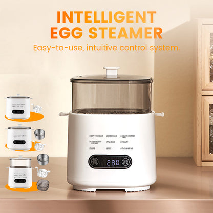 Mini Multi-Functional Egg Cooker Set with Smart Touch Panel