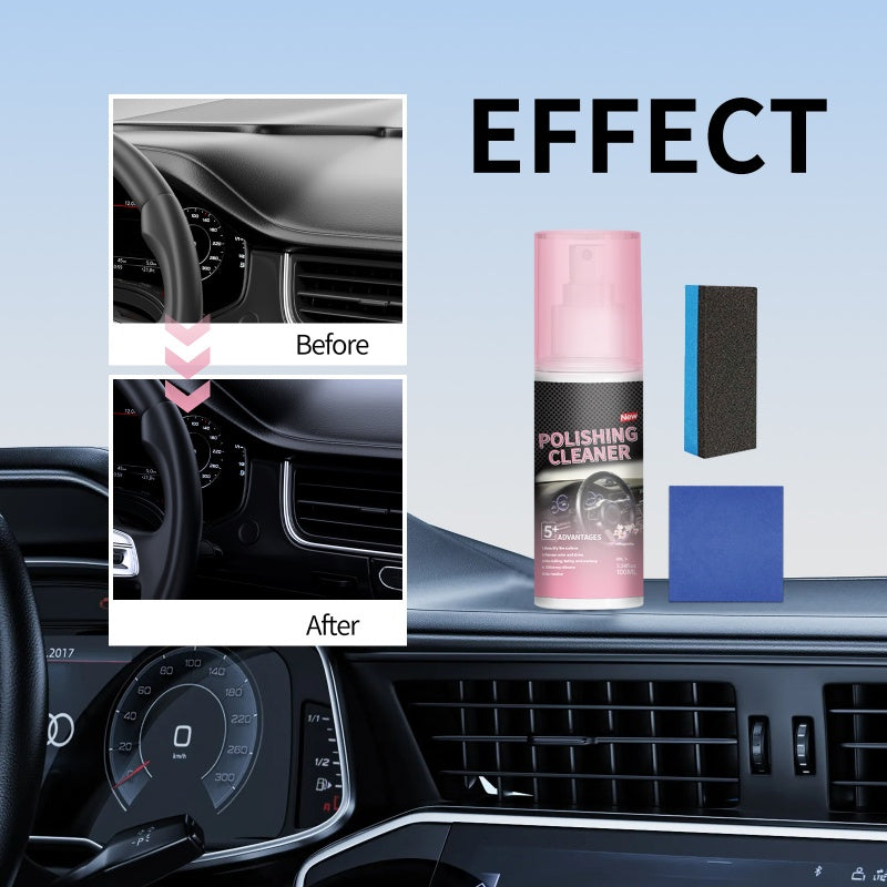 🚗 BUY 2 GET 1 FREE ! 🔥 Car Interior Polish Cleaner – Deep Cleaning, Restores Shine & Non-Toxic Formula ✨