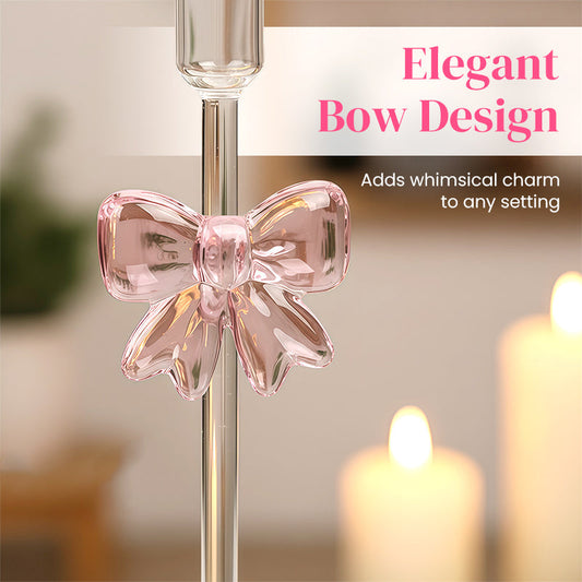 🎀 Bow Glass Candle Holder