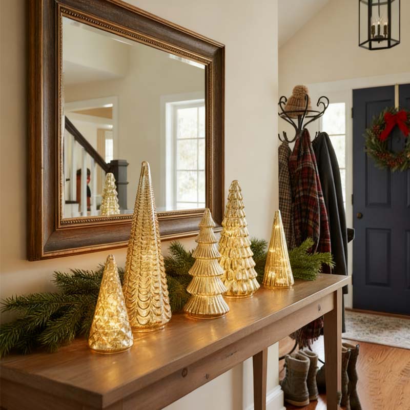 5-Piece Decorative Lighted Resin Trees Set🎄✨