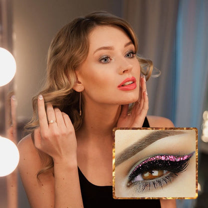 2 in 1 Eye Shadow and Eyelash Stickers with Glitter