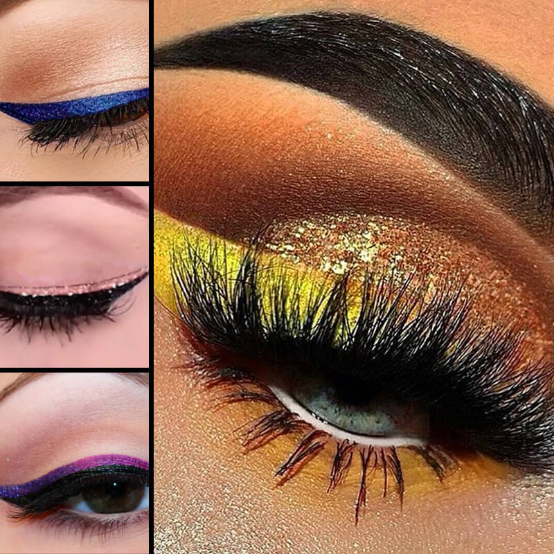 2 in 1 Eye Shadow and Eyelash Stickers with Glitter