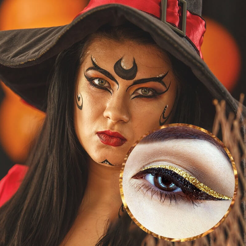 2 in 1 Eye Shadow and Eyelash Stickers with Glitter