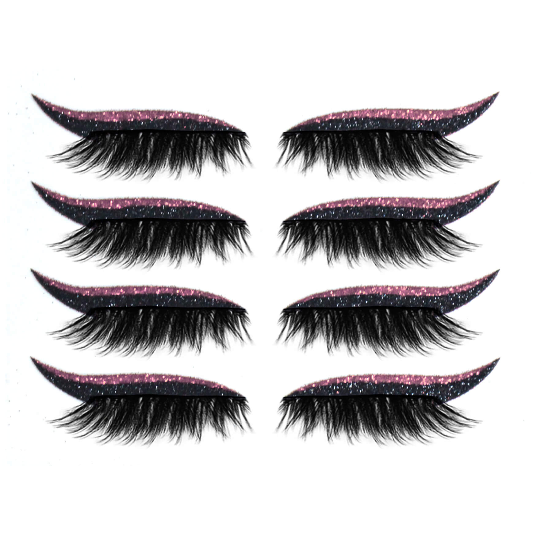 2 in 1 Eye Shadow and Eyelash Stickers with Glitter