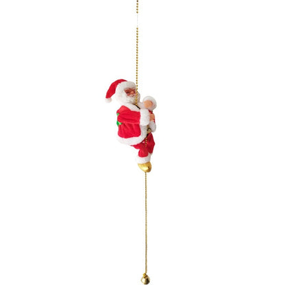🎄Electric Fireplace Climbing Santa Claus Musical Toys