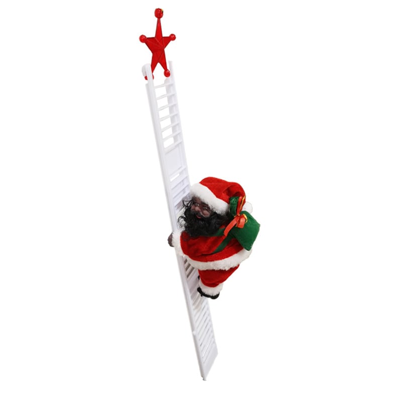 🎄Electric Fireplace Climbing Santa Claus Musical Toys