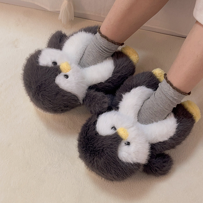 Plush Penguin Animal Slippers