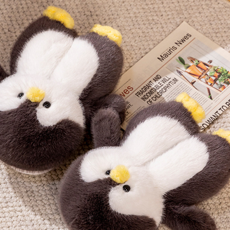 Plush Penguin Animal Slippers