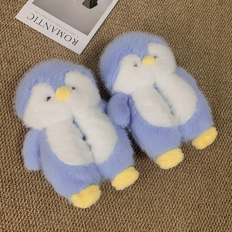 Plush Penguin Animal Slippers
