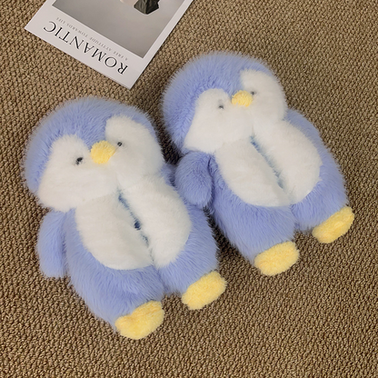 Plush Penguin Animal Slippers