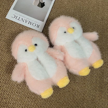 Plush Penguin Animal Slippers