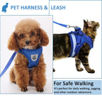 Adjustable Breathable And Light-up Harness and Leash Set for Pets