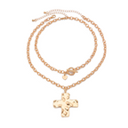 Vintage Eternal Cross Pendant Necklace