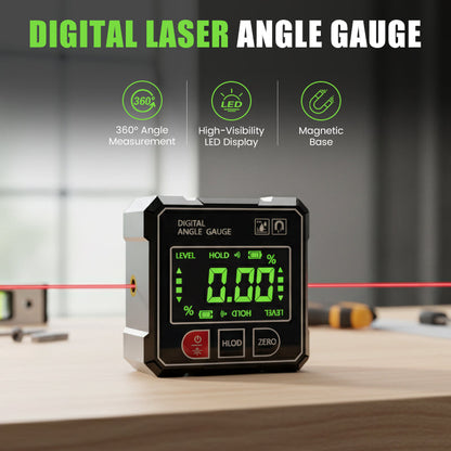Digital Laser Angle Gauge With 4-Sided Magnetic Base