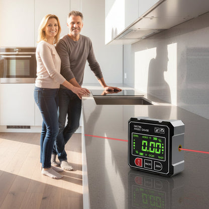 Digital Laser Angle Gauge With 4-Sided Magnetic Base
