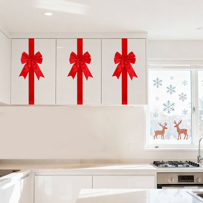 Large Christmas Cabinet Door Ribbon Bow