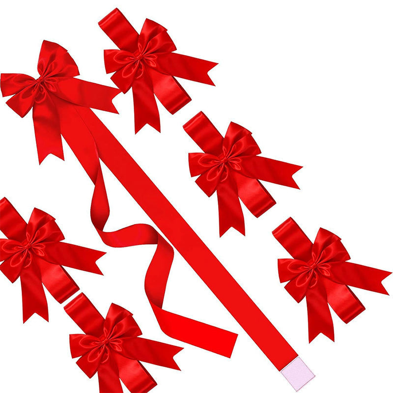 Large Christmas Cabinet Door Ribbon Bow