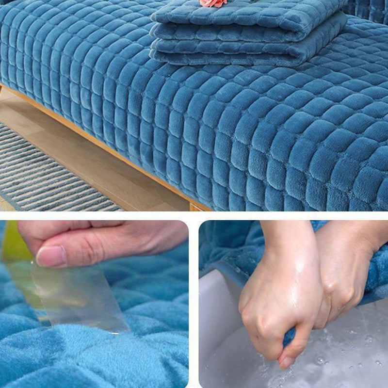 Winter Non-Slip Thick Plush Sofa Cover