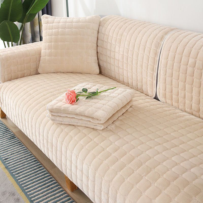 Winter Non-Slip Thick Plush Sofa Cover