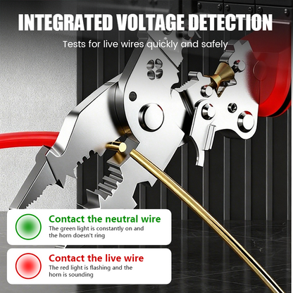 16-in-1 Foldable Multifunctional Wire Stripper With Voltage Tester
