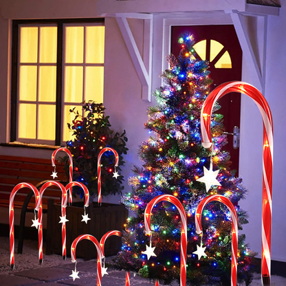 Christmas Outdoor Solar Candy Cane Lights