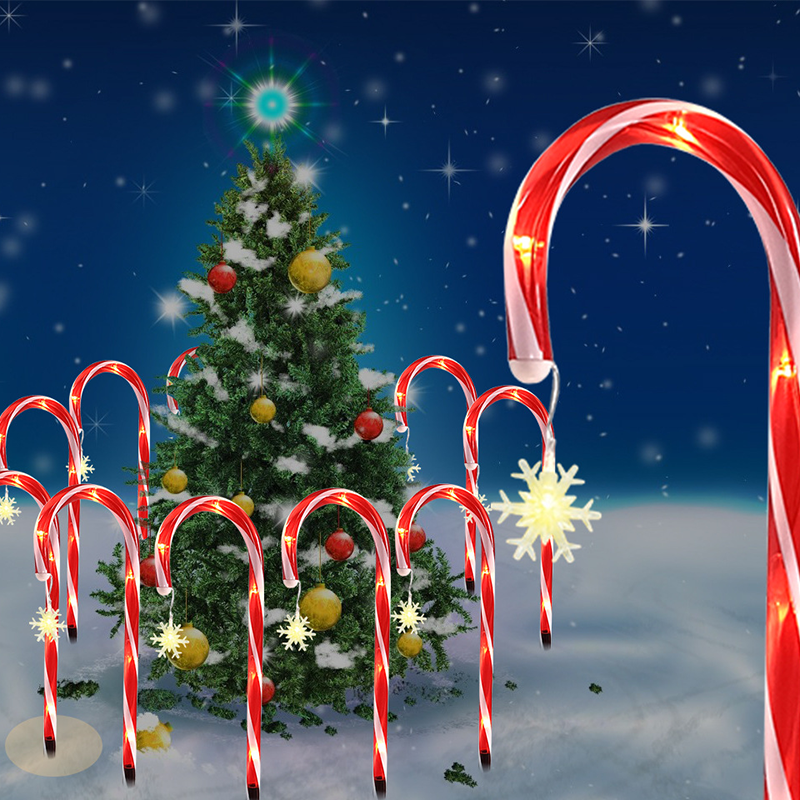 Christmas Outdoor Solar Candy Cane Lights