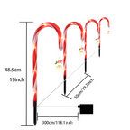 Christmas Outdoor Solar Candy Cane Lights