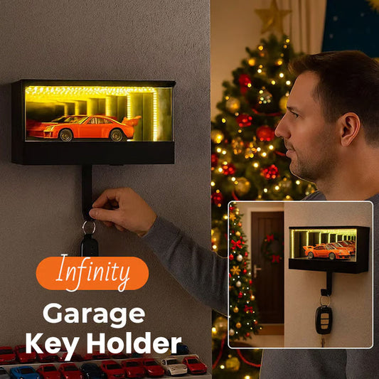 🔥Infinity Mirror LED Garage Key Holder